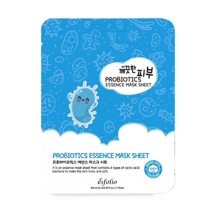 Тканинна маска для обличчя Esfolio Pure Skin Probiotics Essence Mask Sheet з пробіотиками, 25 мл